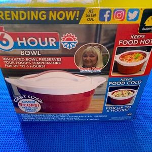 Nancy Fuller 6 Hour Stainless Steel Insulated Bowl. New In Box